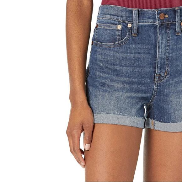 Madewell High-Rise Denim Shorts in Glenoaks Wash: Cutoff Edition Stretch Size 24 - Picture 5 of 14